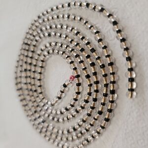 Classy Black and Gold Waist Beads 40"